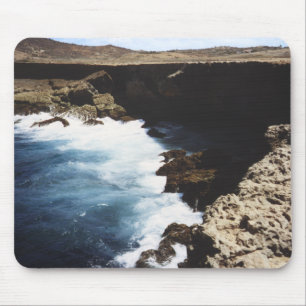 Aruba Ocean Crashing On The Rocks Mouse Mat