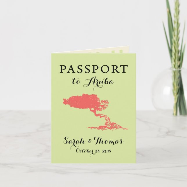 Aruba Passport | Save the Date Invitation (Front)