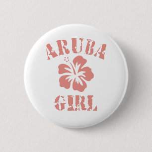 Aruba Pink Girl 6 Cm Round Badge