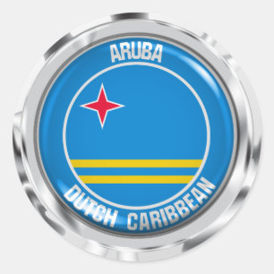 Aruba Round Emblem Classic Round Sticker