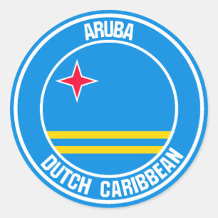 Aruba Round Emblem Classic Round Sticker