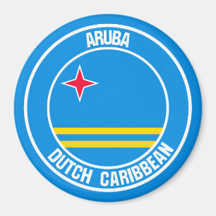 Aruba Round Emblem Magnet