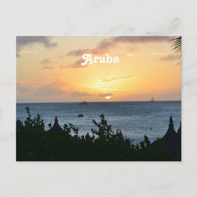 Aruba Setting Sun Postcard (Front)