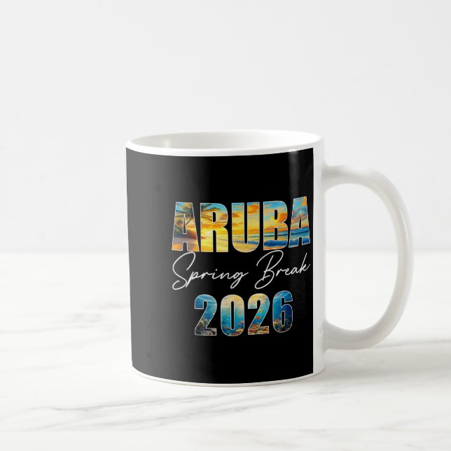 Aruba Spring Break 2026 Summer Vacation Beach  Coffee Mug (Right)