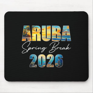 Aruba Spring Break 2026 Summer Vacation Beach Mouse Mat