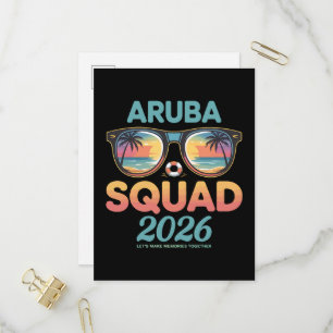 Aruba Squad 2026 Retro Invitation Postcard