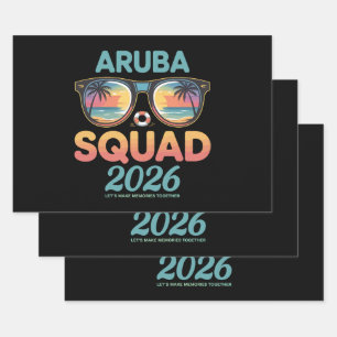 Aruba Squad 2026 Retro Wrapping Paper Sheet