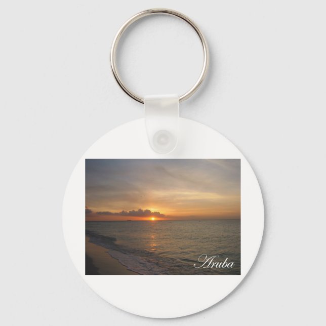 Aruba Sunset 2 Key Ring (Front)