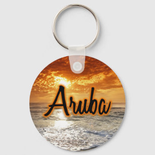 Aruba sunset key ring