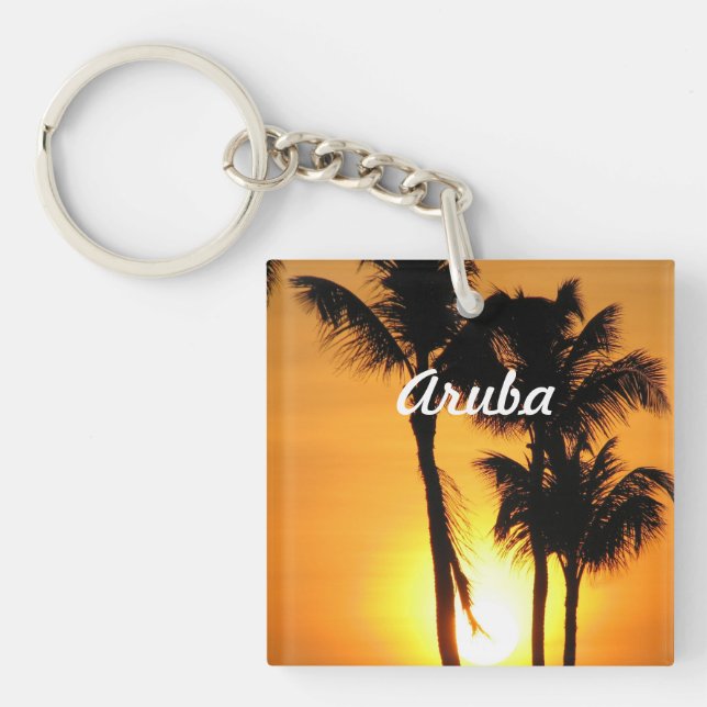 Aruba Sunset Key Ring (Front)