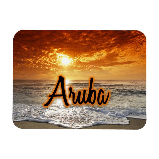 Aruba sunset magnet (Horizontal)