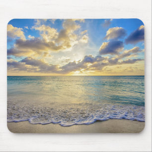 Aruba Sunset over Moving Sea Mouse Mat