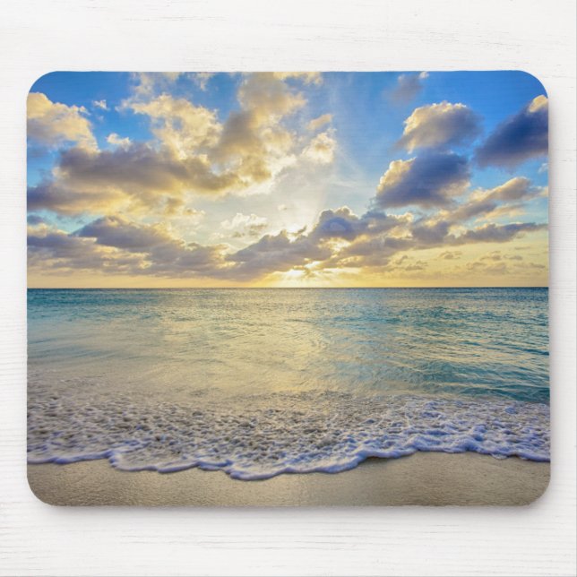 Aruba Sunset over Moving Sea Mouse Mat (Front)