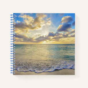 Aruba Sunset over Moving Sea Notebook