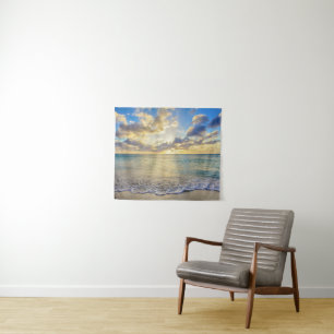 Aruba Sunset over Moving Sea Tapestry
