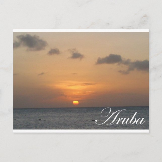 Aruba Sunset Postcard (Front)