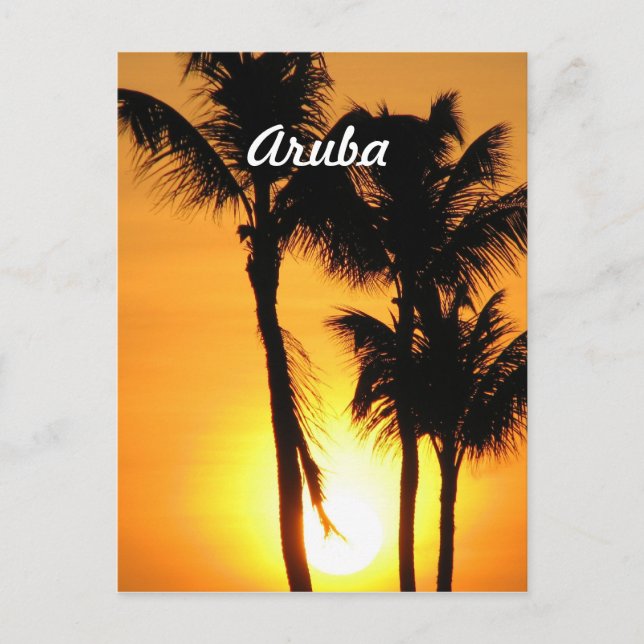 Aruba Sunset Postcard (Front)