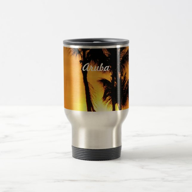 Aruba Sunset Travel Mug (Center)