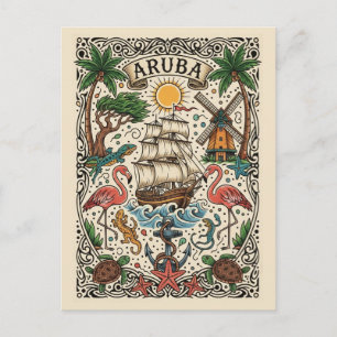 Aruba Travel Postcard
