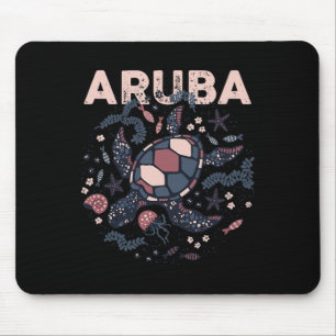 Aruba Travel Summer Holiday Aruban Turtle Tropical Mouse Mat
