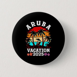 Aruba Trip 2025 Funny Cousin Friends Summer Beach 6 Cm Round Badge
