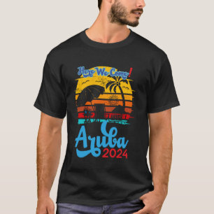 Aruba Vacation 2024 Here We Come Matching Family V T-Shirt