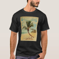 Aruba Vintage Travel T-shirt - Beach