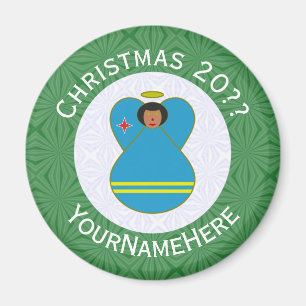 Aruban Angel Christmas Flag Personalised Magnet