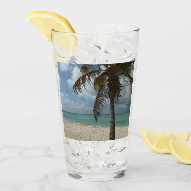 Aruban Beach I Beautiful Nature Scene Glass (Front Ice)