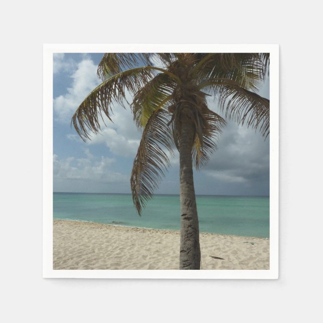 Aruban Beach I Beautiful Nature Scene Napkin (Front)