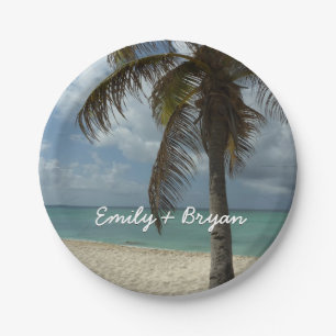 Aruban Beach I Beautiful Nature Scene Paper Plate