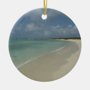 Aruban Beach II Beautiful Nature Scene Ceramic Tree Decoration