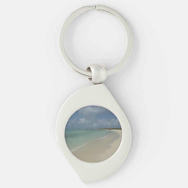 Aruban Beach II Beautiful Nature Scene Key Ring (Front)
