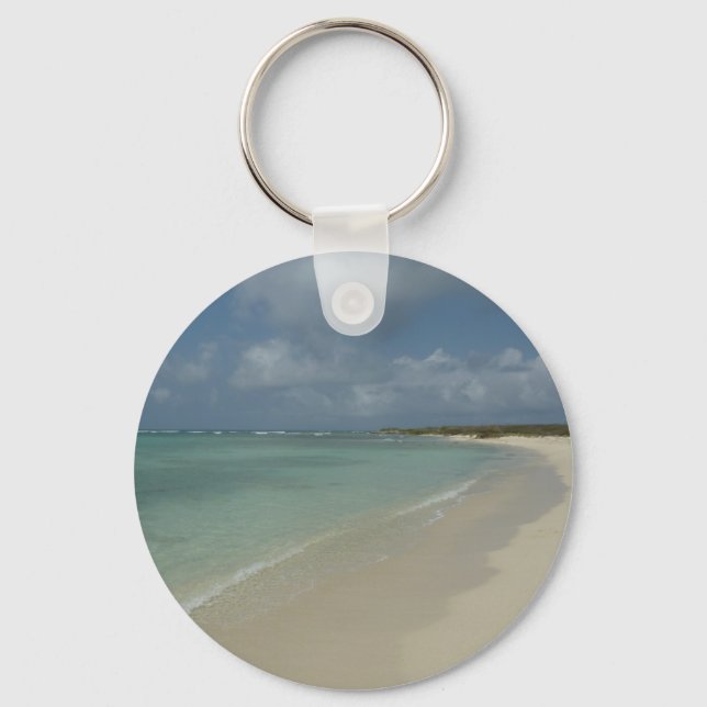 Aruban Beach II Beautiful Nature Scene Key Ring (Front)