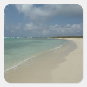 Aruban Beach II Beautiful Nature Scene Square Sticker
