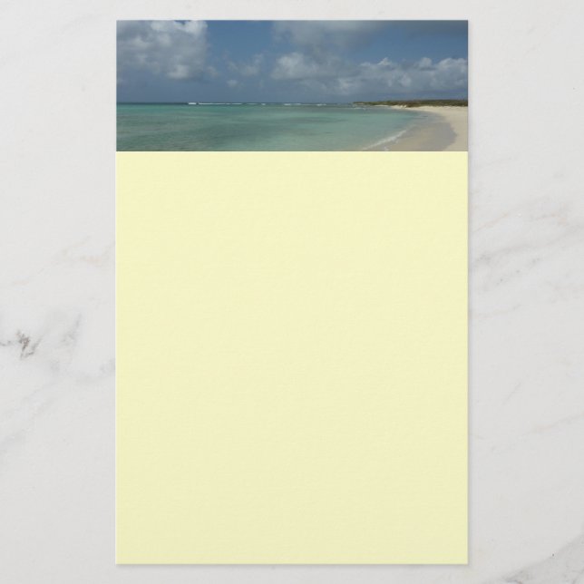 Aruban Beach II Beautiful Nature Scene Stationery (Front)