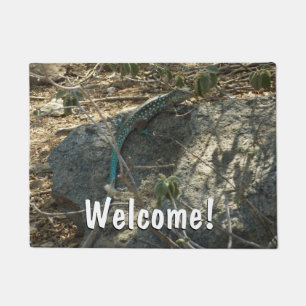 Aruban Whiptail Lizard Tropical Animal Photography Doormat