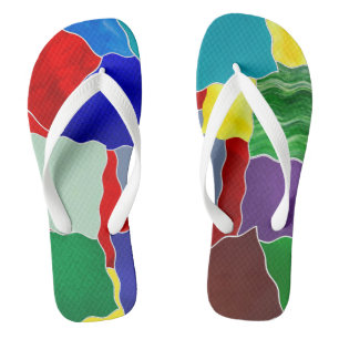 Aruba's Colorful Patches Flip Flops