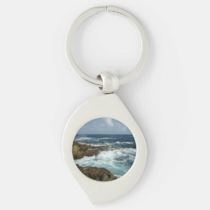 Aruba's Rocky Coast and Blue Ocean Key Ring