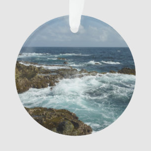 Aruba's Rocky Coast and Blue Ocean Ornament