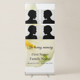 Arum lily memorial collage retractable banner