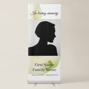 Arum lily memorial retractable banner