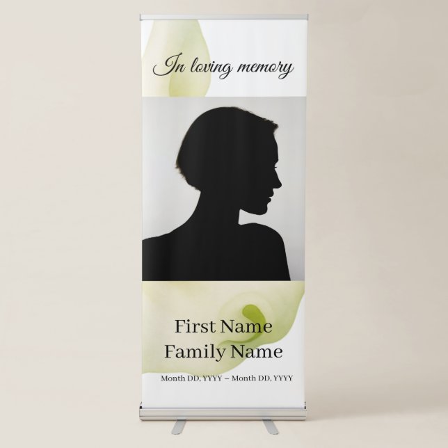 Arum lily memorial  retractable banner (Front)
