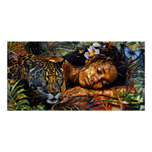 "Arumáya" Jaguar’s Bloom - Women In Amazonia Poster