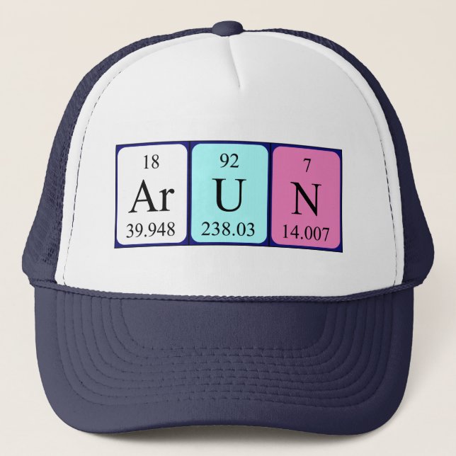 Arun periodic table name hat (Front)