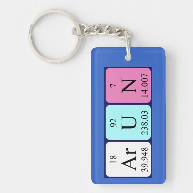 Arun periodic table name keyring (Front)