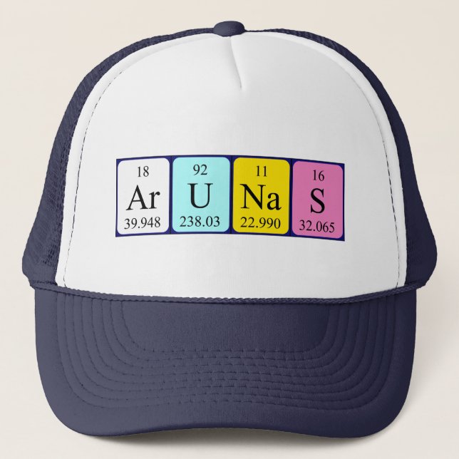Arunas periodic table name hat (Front)