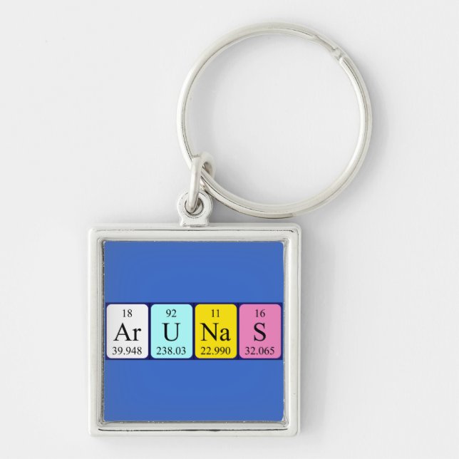 Arunas periodic table name keyring (Front)