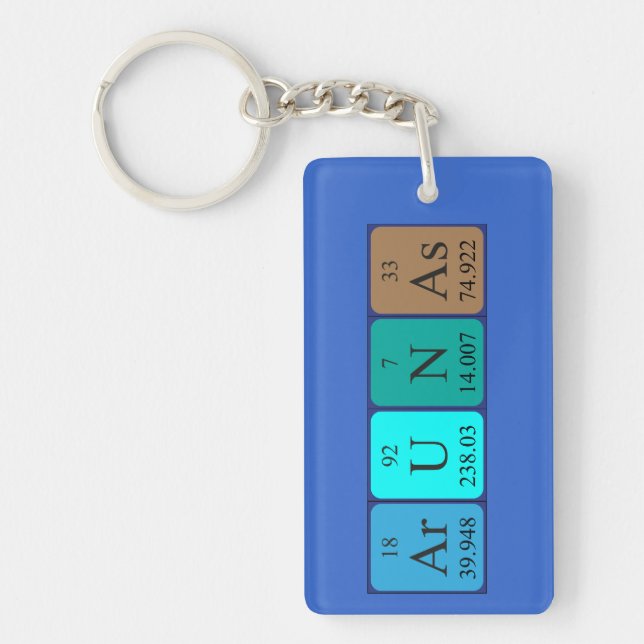 Arunas periodic table name keyring (Front)