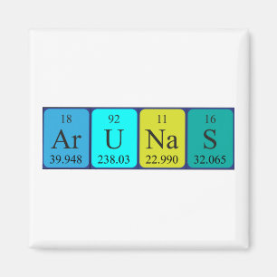 Arunas periodic table name magnet